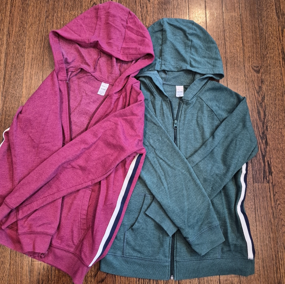 Carters Size 14 Boys Zip Up Hoodie Bundle Green And Maroon